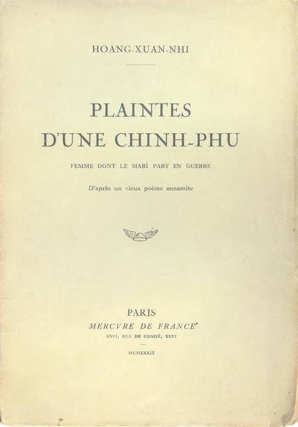 Plaintes d'une Chinh Phu, femme dont le mari part en …