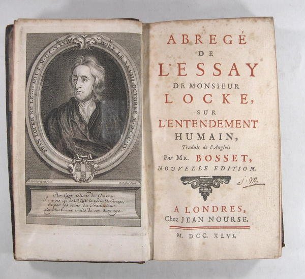 Abregé de l'essay de monsieur Locke, sur l'entendement humain, traduit …