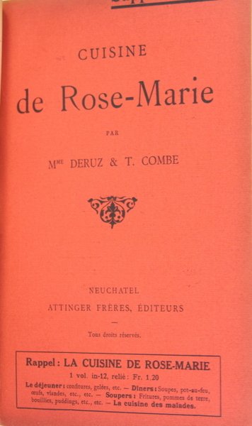 La cuisine de Rose-Marie avec supplément