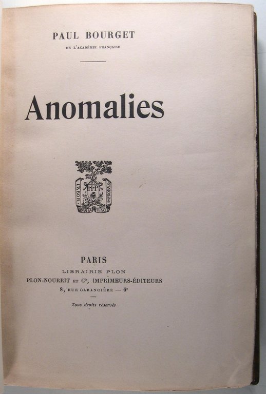 Anomalies