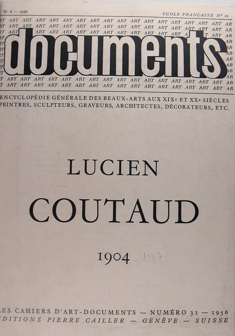 Cahier d’art-Documents n°32 - 1956 : Lucien Couteaud