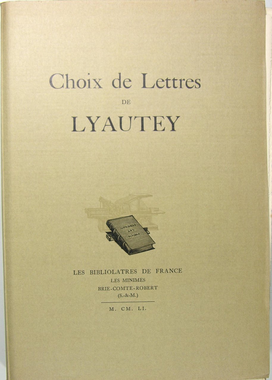Choix de lettres de Lyautey | Immagine principale