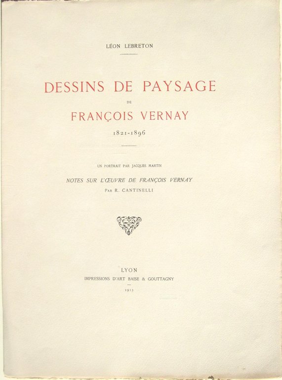 Dessins de paysage de François Vernay : 1821 - 1896