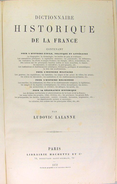 Dictionnaire Historique de la France. | Immagine Gallery 2