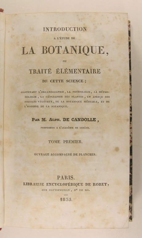 Introduction à l’étude de LA BOTANIQUE, ou traité élémentaire de …