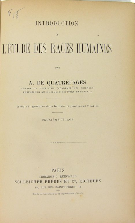 Introduction à l'Étude des races humaines | Immagine Gallery 2