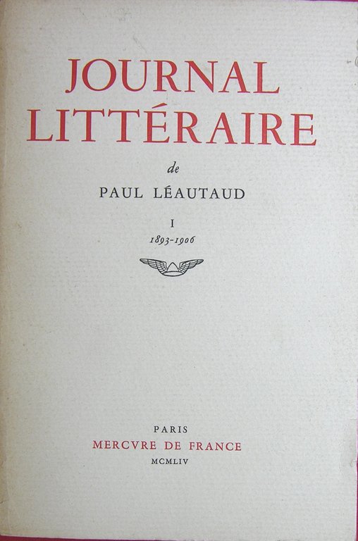 Journal littéraire 1893 - 1932