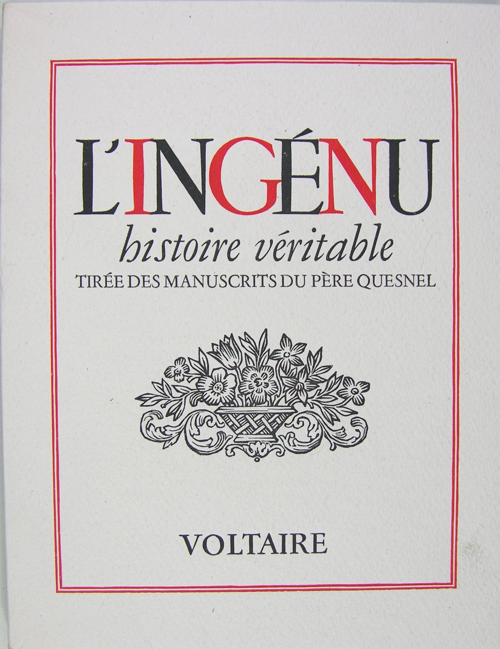L'Ingénu - Histoire véritable tirée des manuscrits du père Quesnel | Immagine principale