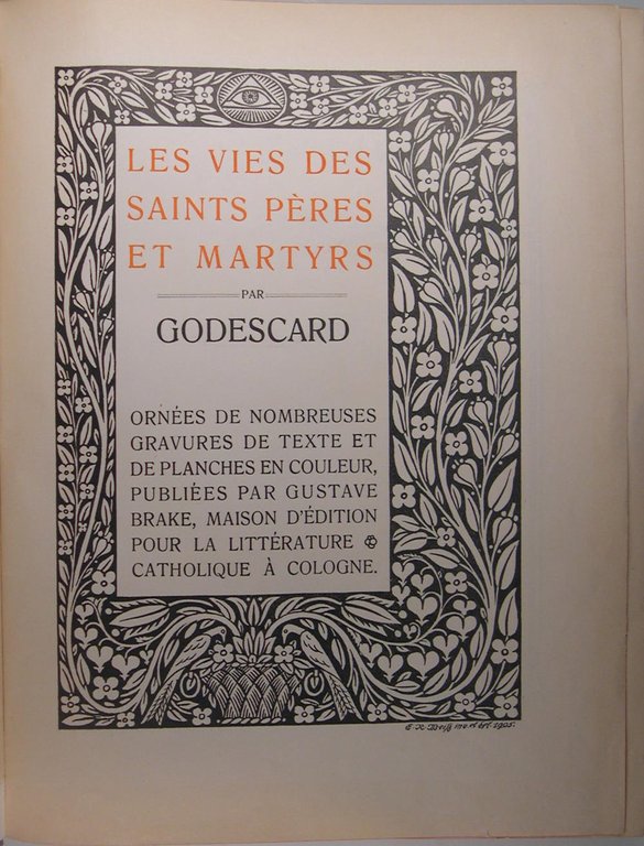 La vie des Saints Pères et Martyrs