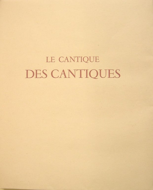 Le cantique des cantiques