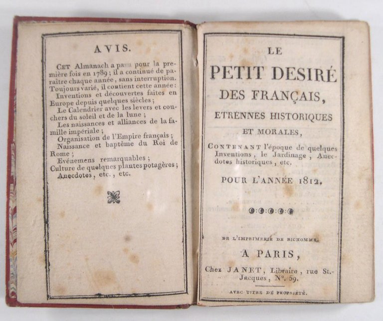 Le petit désiré des Français, étrennes hsitoriques et morales