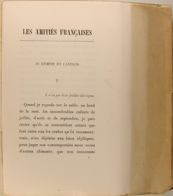 Les amitiés françaises - Notes sur l'acquisition par un petit …