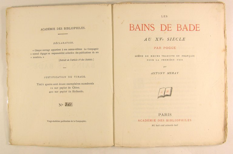 Les bains de Bade au XVè siècle, par Pogge, florentin, …