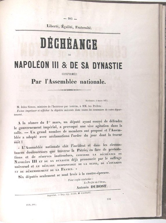 Les murailles politiques Françaises, depuis le 18 Juillet jusqu'au 25 …