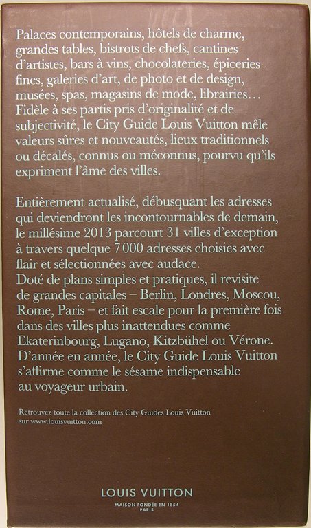 Louis Vuitton City Guide 2013.