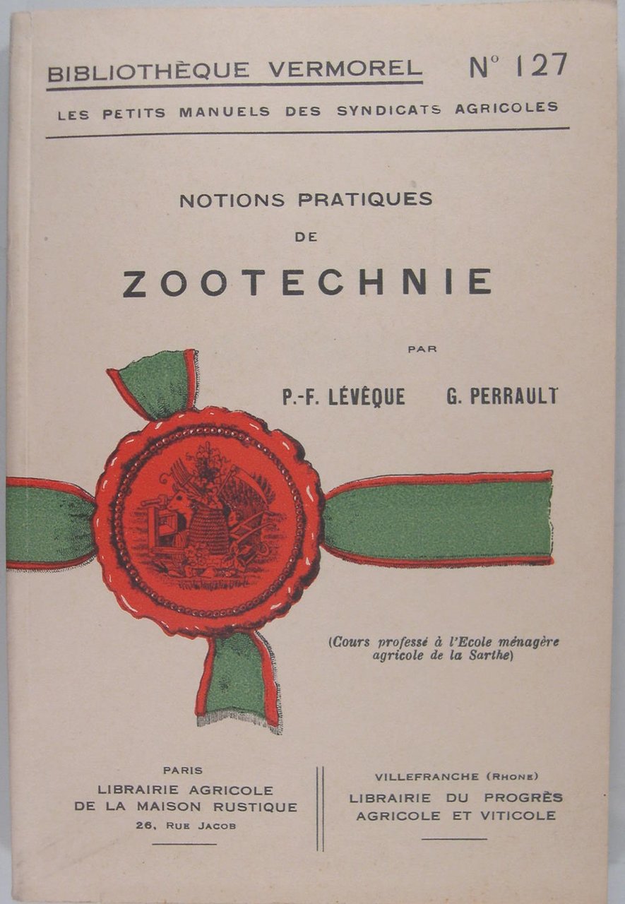 Notions pratiques de zootechnie.