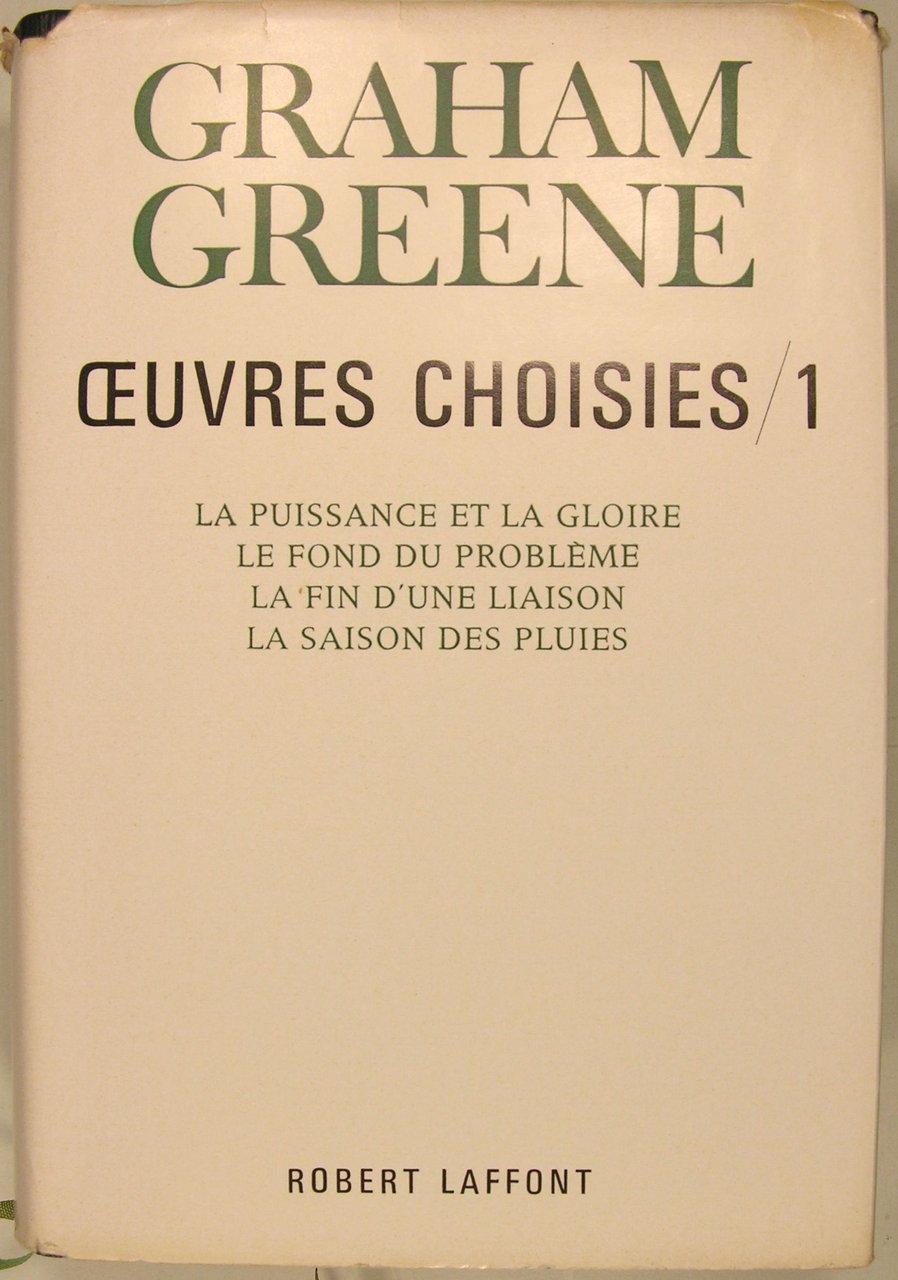 Oeuvres choisies Tome I.