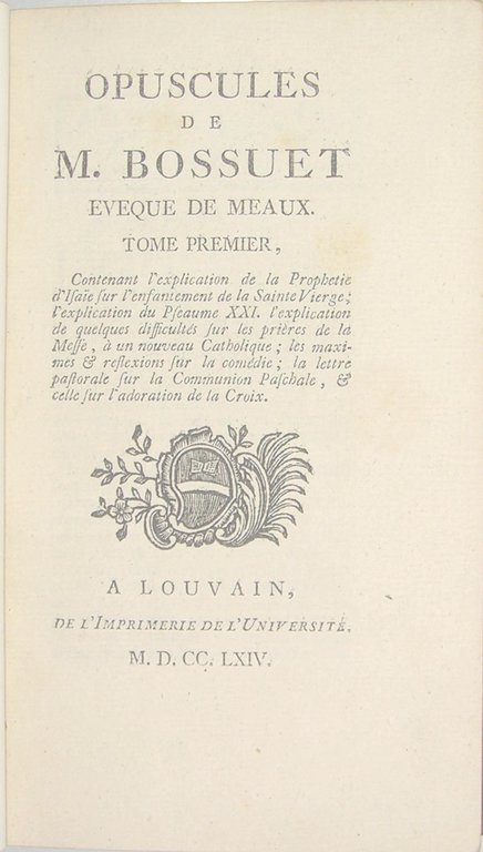 Opuscules de M. Bossuet Évêque de Meaux | Immagine Gallery 4