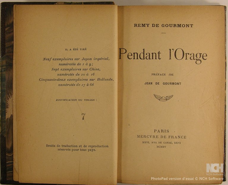 Pendant l'orage.