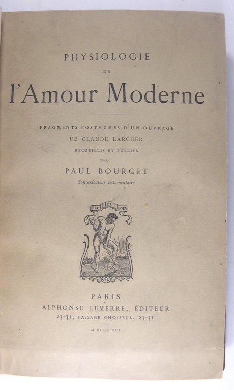 Physiologie de l’amour moderne