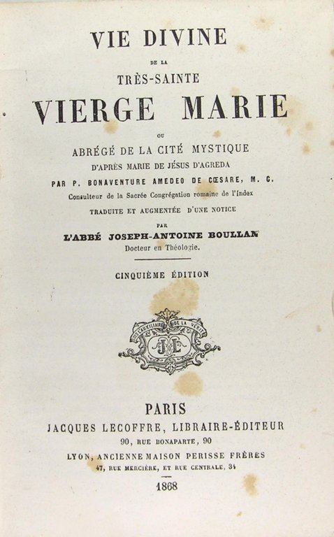 Vie divine de la très Sainte Vierge Marie ou Abrégé … | Immagine Gallery 2