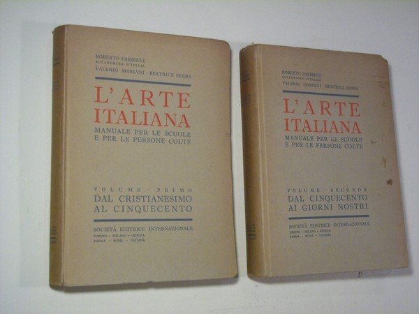 L'arte italiana. Manuale per le scuole e per le persone …