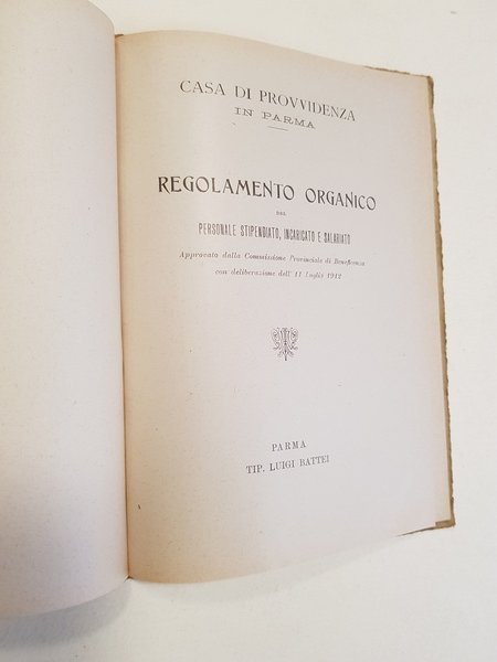 Statuto organico, approvato con Sovrano Decreto 16 dicembre 1909 (unito …