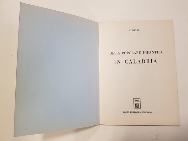 Poesia popolare infantile in Calabria.