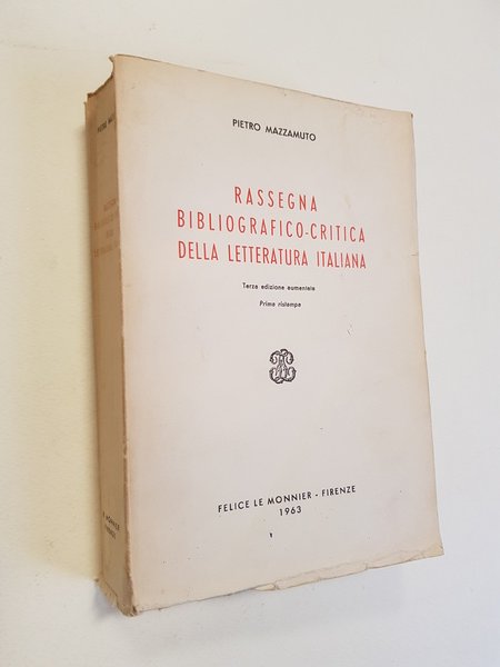 Rassegna bibliografico-critica della letteratura italiana.