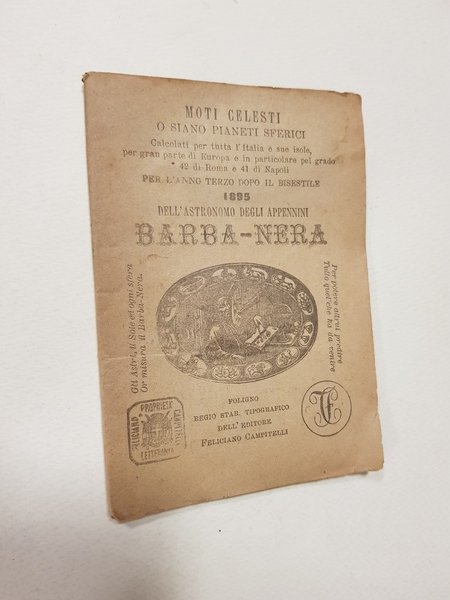 BARBA-NERA lunario per l'anno 1895. Moti celesti o siano pianeti …