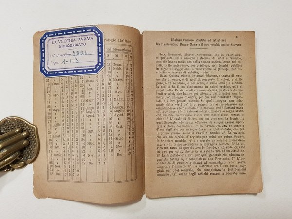 BARBA-NERA lunario per l'anno 1895. Moti celesti o siano pianeti …