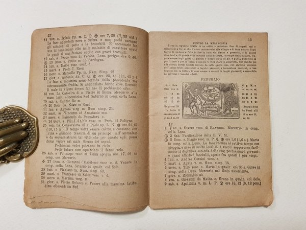 BARBA-NERA lunario per l'anno 1895. Moti celesti o siano pianeti …