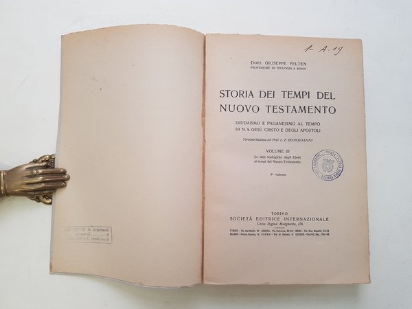 Storia dei tempi del Nuovo Testamento. Volume terzo. Le idee …