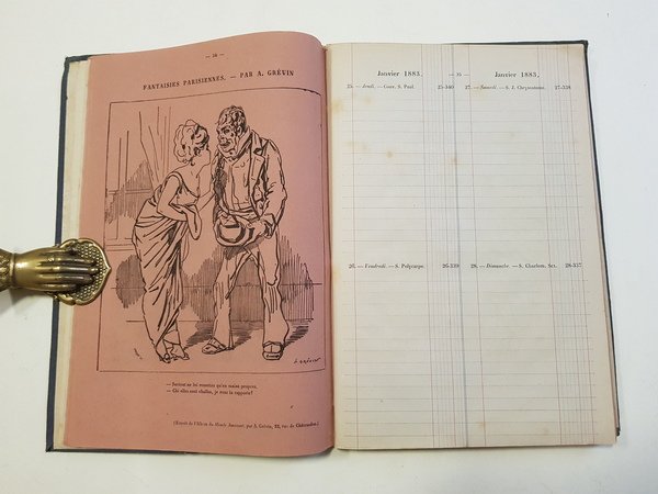 Agenda buvard du Bon Marché. 1883.