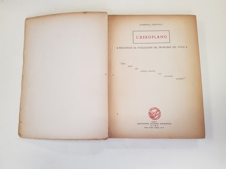 L'aeroplano. Soluzione ed evoluzione del problema del volo.