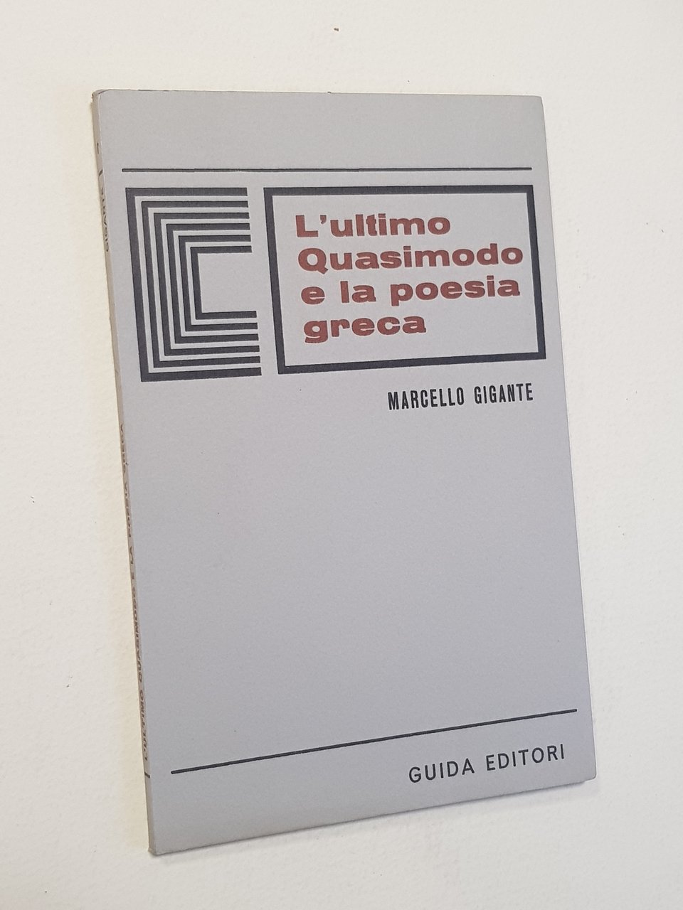 L'ultimo Quasimodo e la poesia greca.