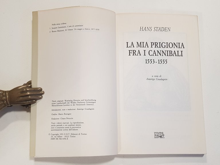 La mia prigionia fra i cannibali.1553-1555.