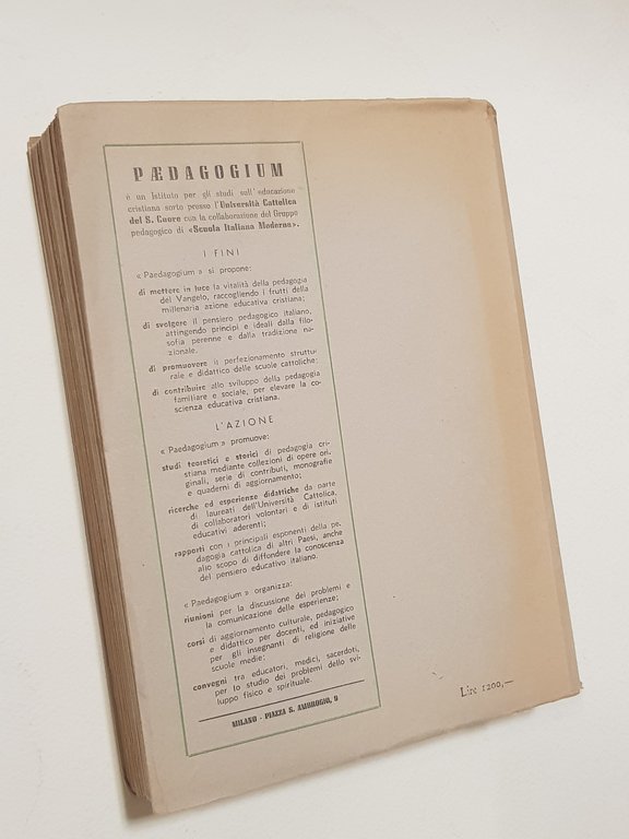 La pedagogia di Antonio Rosmini.