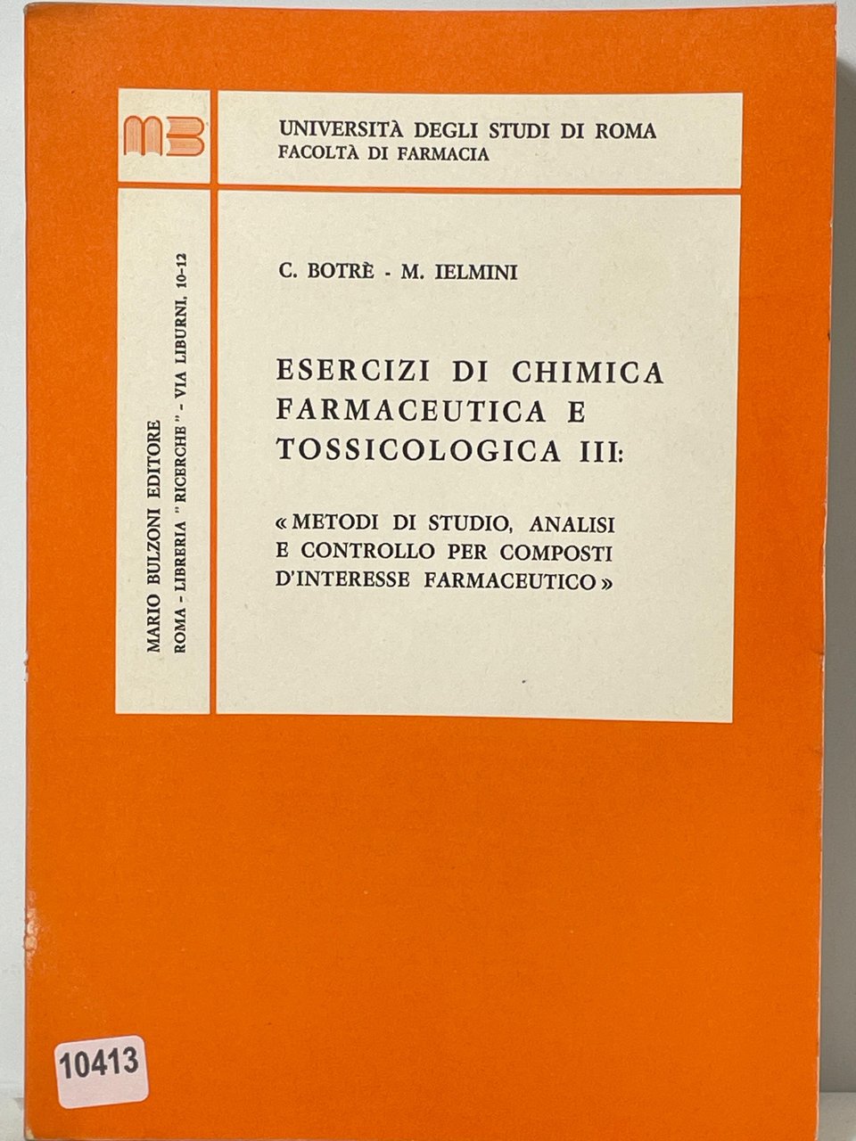 Esercizi di Chimica Farmaceutica E Tossicologiga III;