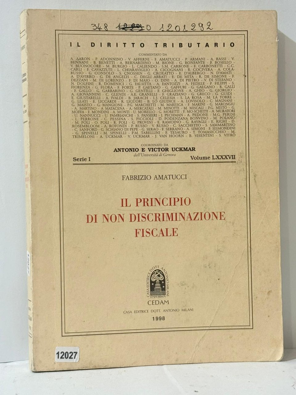 Il Diritto Tributario - Il Principio Di Non Discriminazione, Fiscale …