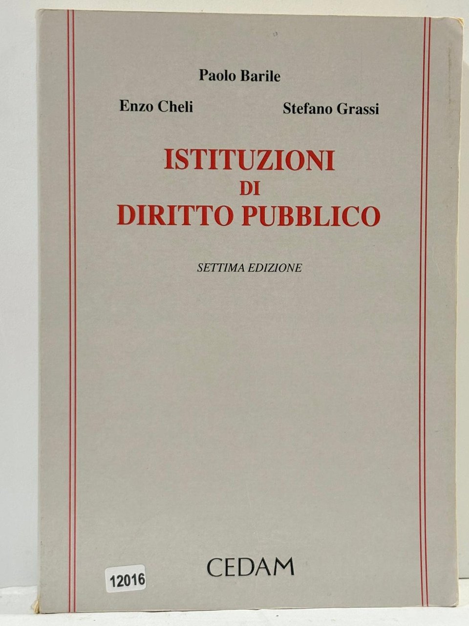 Istituzioni di Diritto Pubblico - settima edizione