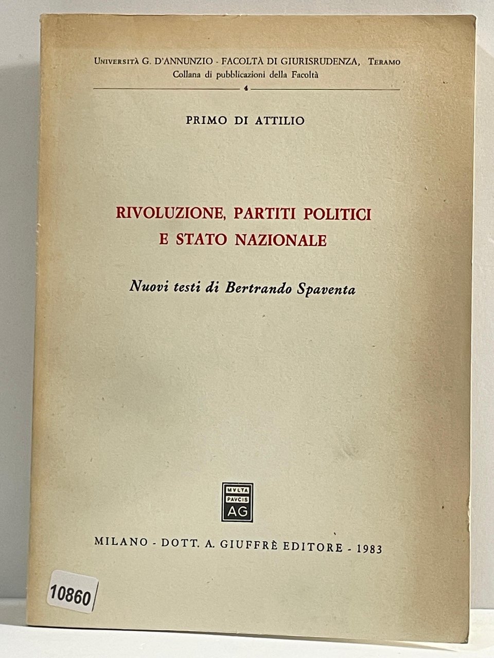 Rivoluzione, partiti politici e stato Nazionale - Nuovi testi di …