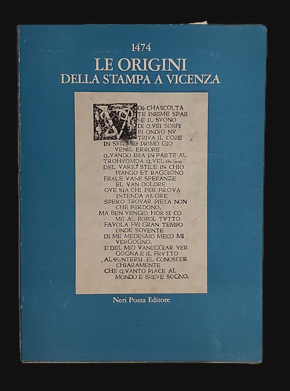 1474. LE ORIGINI DELLA STAMPA A VICENZA. Introduzione di Guglielmo … | Immagine principale