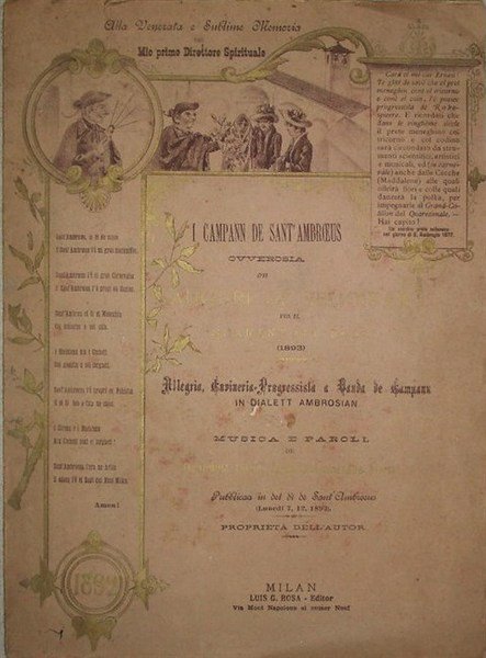 I CAMPANN DE SANT'AMBROEUS ovverossia auguri de felicitaa per el …