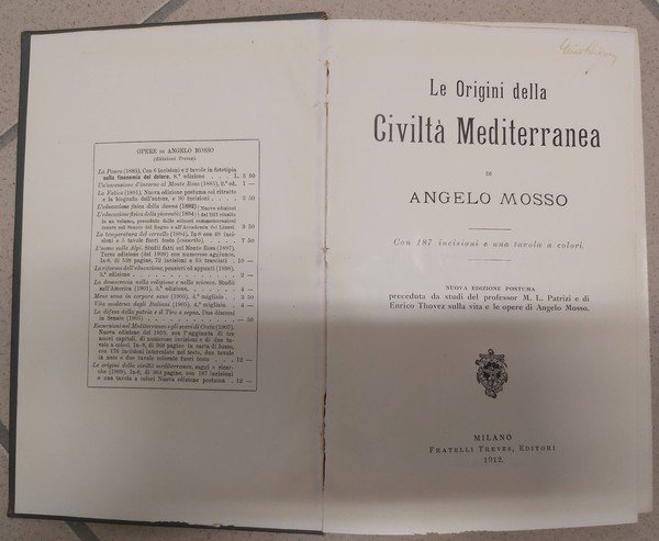 LE ORIGINI DELLA CIVILTA’ MEDITERRANEA. Nuova edizione preceduta da studi …