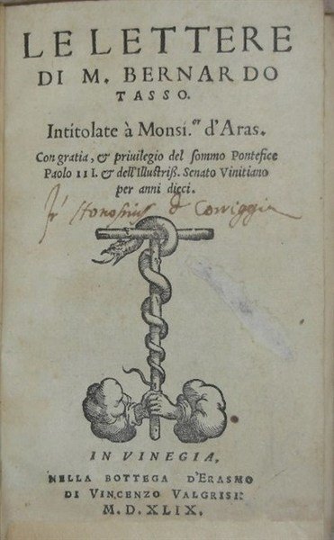 LE LETTERE di M. intitolate à Monsi.or d’Aras.