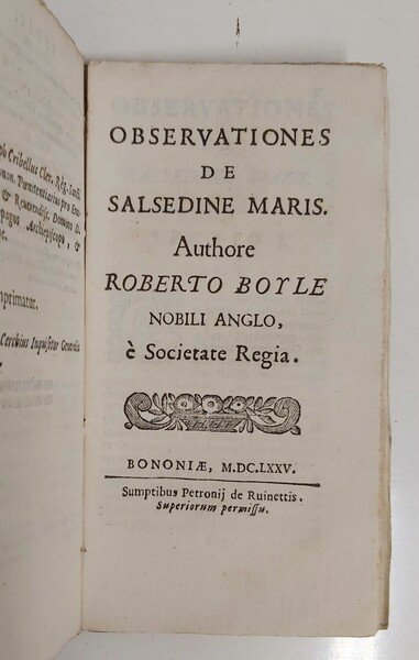 NOVA EXPERIMENTA PNEUMATICA RESPIRATIONEM SPECTANTIA. Bologna, P. de Ruinettis, 1675. …