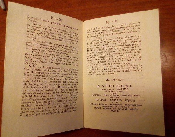 DIMOSTRAZIONE DI GIUBILO nel passaggio di S. M. Napoleone il …