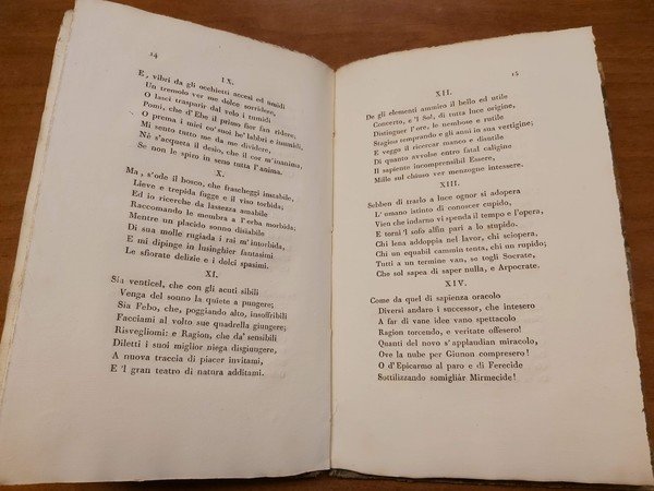 STANZE SDRUCCIOLE di. a Melchior Cesarotti.