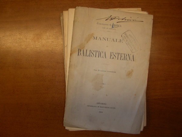 MANUALE DI BALISTICA ESTERNA.